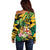 Personalized Jamaica Red-billed Streamertail Off Shoulder Sweater Pineapple Tropical Style - Wonder Print Shop