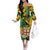 Personalized Jamaica Red-billed Streamertail Off The Shoulder Long Sleeve Dress Pineapple Tropical Style - Wonder Print Shop