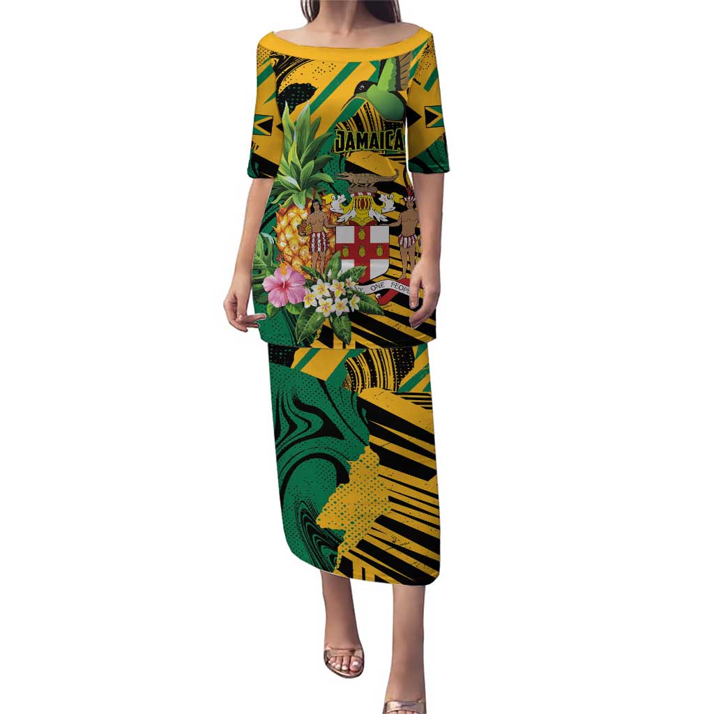 Personalized Jamaica Red-billed Streamertail Puletasi Pineapple Tropical Style - Wonder Print Shop