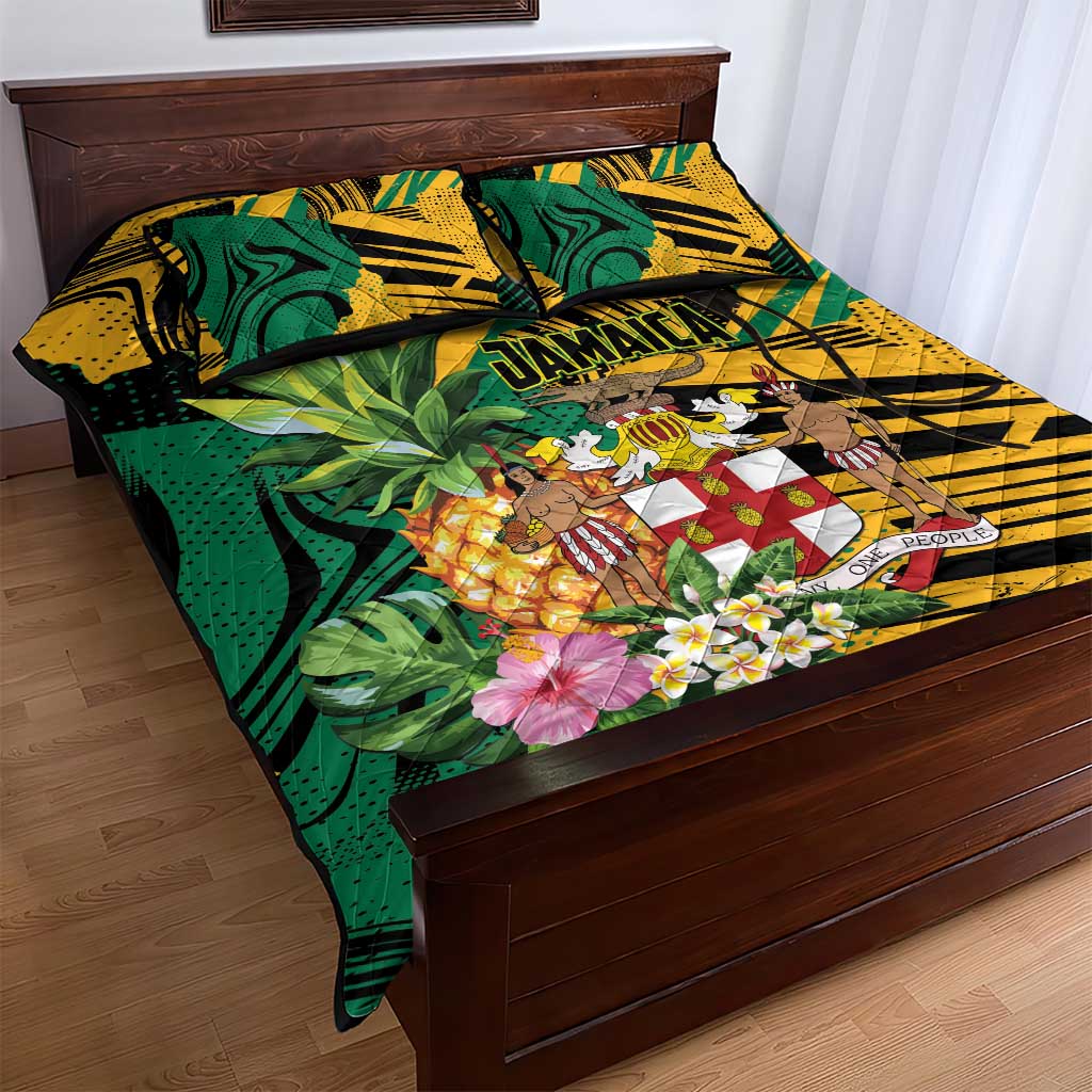 Jamaica Red-billed Streamertail Quilt Bed Set Pineapple Tropical Style - Wonder Print Shop