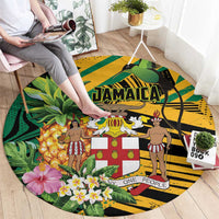 Jamaica Red-billed Streamertail Round Carpet Pineapple Tropical Style - Wonder Print Shop