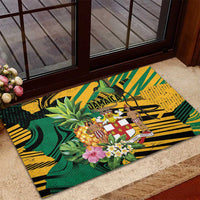 Jamaica Red-billed Streamertail Rubber Doormat Pineapple Tropical Style - Wonder Print Shop