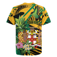 Personalized Jamaica Red-billed Streamertail Rugby Jersey Pineapple Tropical Style - Wonder Print Shop