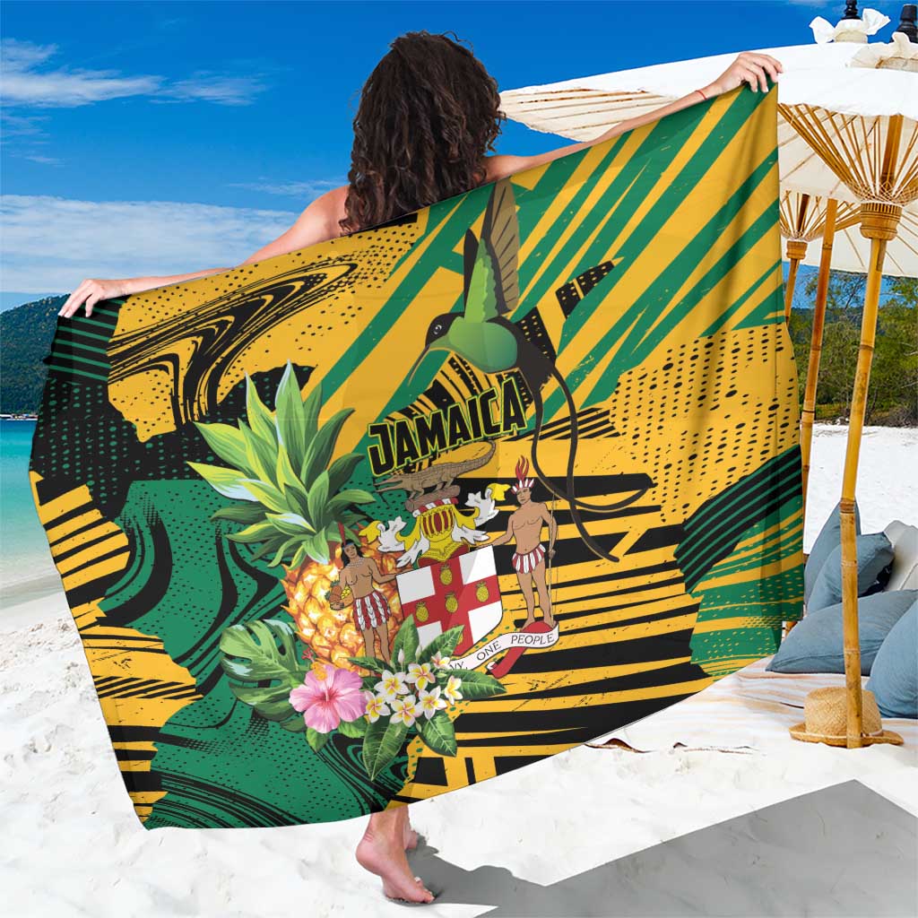 Jamaica Red-billed Streamertail Sarong Pineapple Tropical Style - Wonder Print Shop