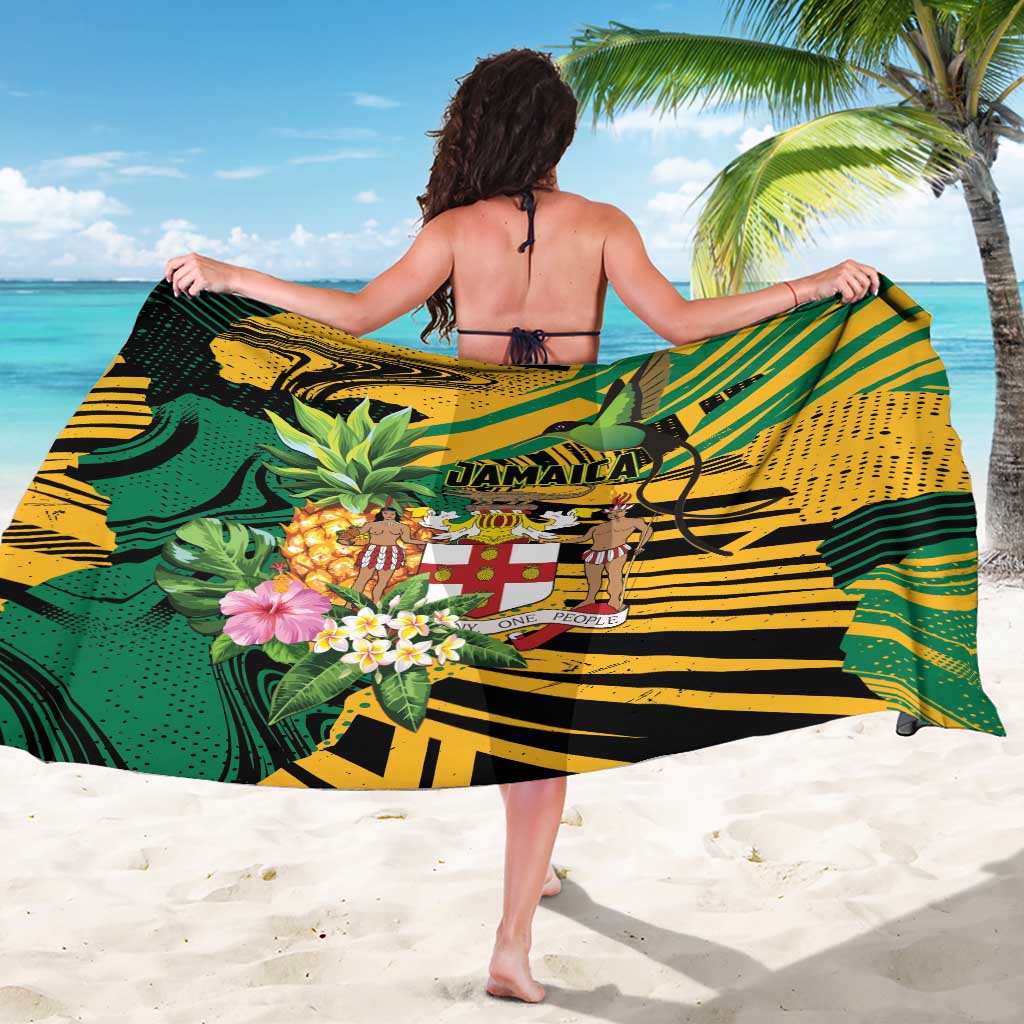 Jamaica Red-billed Streamertail Sarong Pineapple Tropical Style - Wonder Print Shop