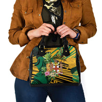 Jamaica Red-billed Streamertail Shoulder Handbag Pineapple Tropical Style - Wonder Print Shop