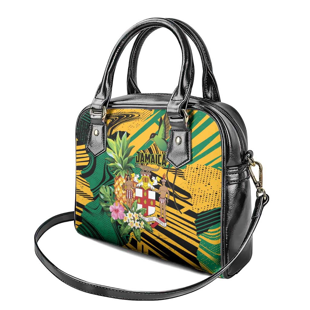 Jamaica Red-billed Streamertail Shoulder Handbag Pineapple Tropical Style - Wonder Print Shop