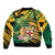 Personalized Jamaica Red-billed Streamertail Sleeve Zip Bomber Jacket Pineapple Tropical Style - Wonder Print Shop
