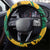 Jamaica Red-billed Streamertail Steering Wheel Cover Pineapple Tropical Style - Wonder Print Shop