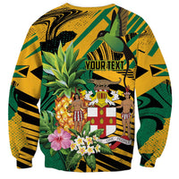 Personalized Jamaica Red-billed Streamertail Sweatshirt Pineapple Tropical Style - Wonder Print Shop