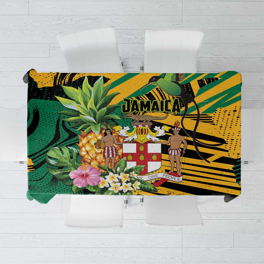 Jamaica Red-billed Streamertail Tablecloth Pineapple Tropical Style - Wonder Print Shop