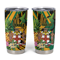 Personalized Jamaica Red-billed Streamertail Tumbler Cup Pineapple Tropical Style - Wonder Print Shop