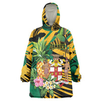 Personalized Jamaica Red-billed Streamertail Wearable Blanket Hoodie Pineapple Tropical Style - Wonder Print Shop