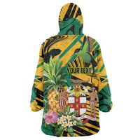 Personalized Jamaica Red-billed Streamertail Wearable Blanket Hoodie Pineapple Tropical Style - Wonder Print Shop