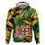 Personalized Jamaica Red-billed Streamertail Zip Hoodie Pineapple Tropical Style - Wonder Print Shop