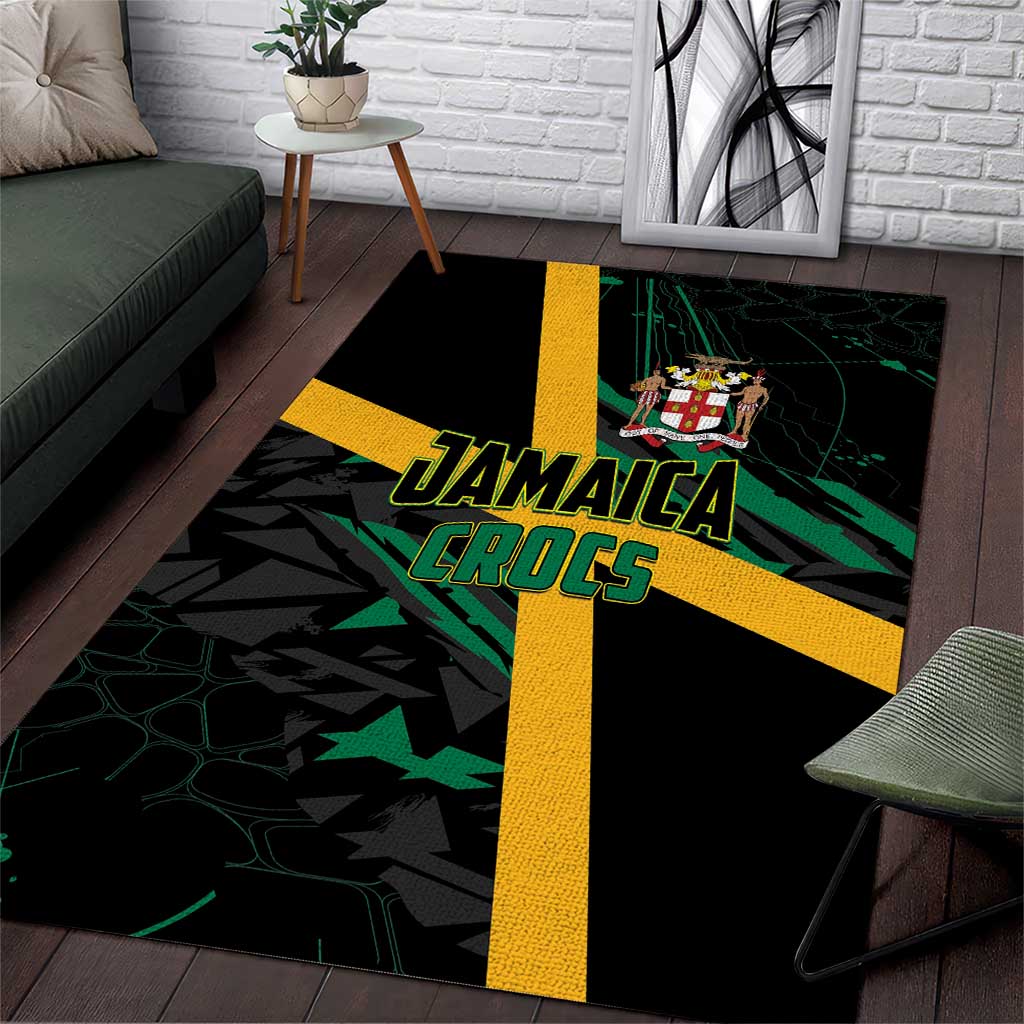 Rugby Jamaica Crocs Area Rug Cool Runnings on Grass - Wonder Print Shop