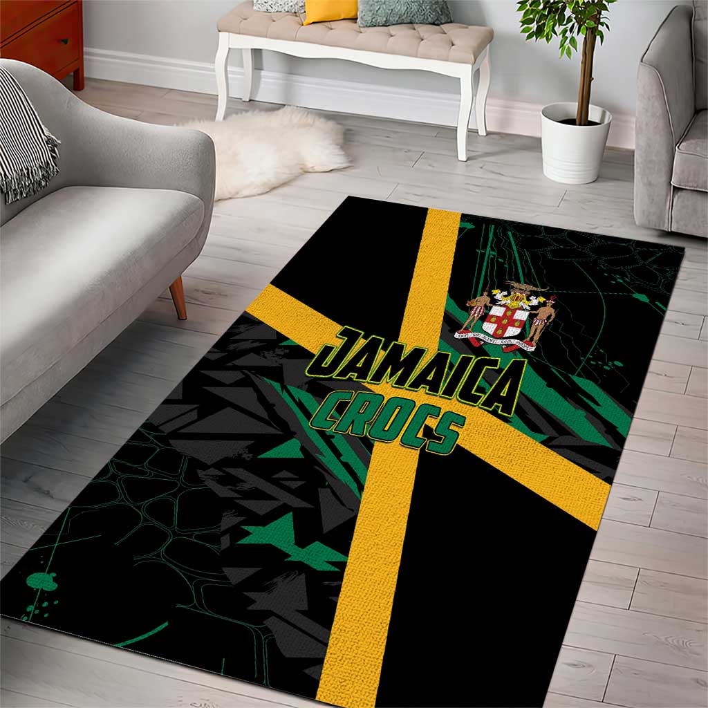 Rugby Jamaica Crocs Area Rug Cool Runnings on Grass - Wonder Print Shop