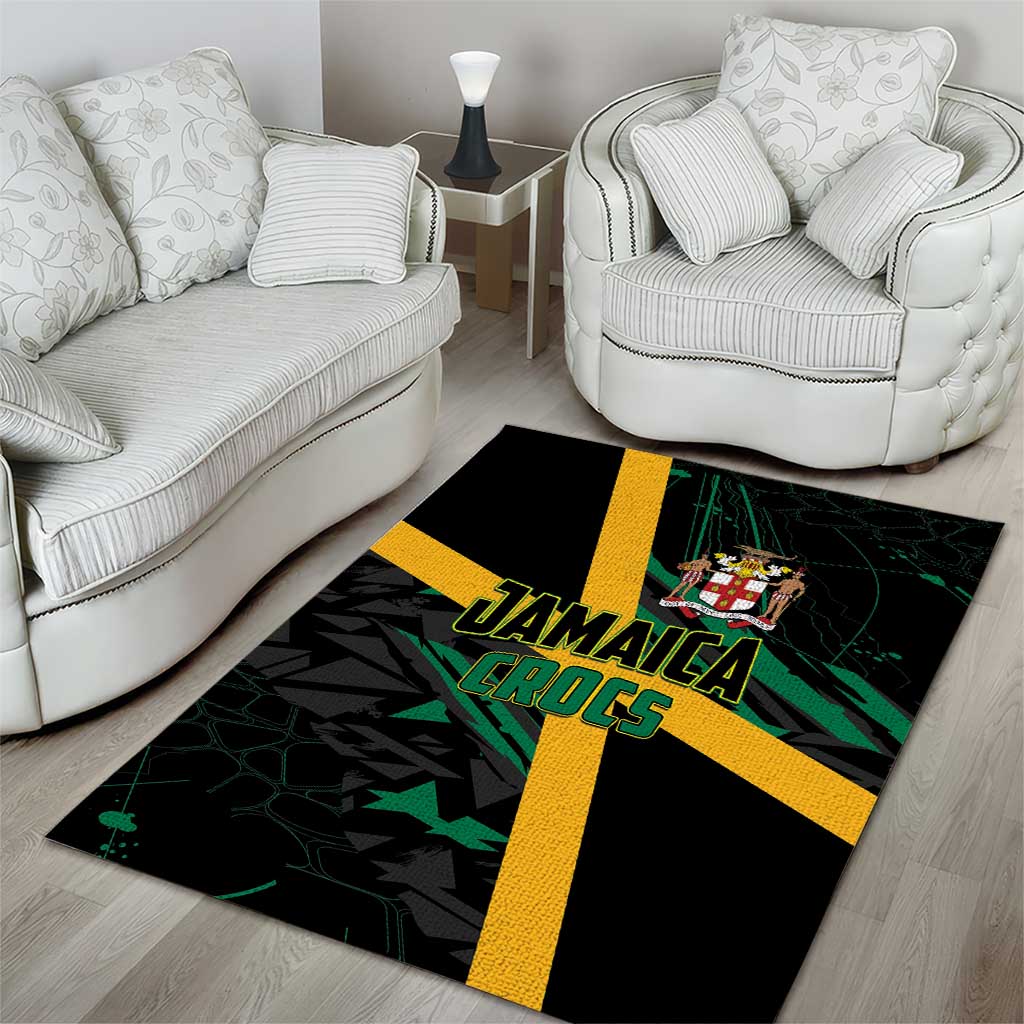 Rugby Jamaica Crocs Area Rug Cool Runnings on Grass - Wonder Print Shop