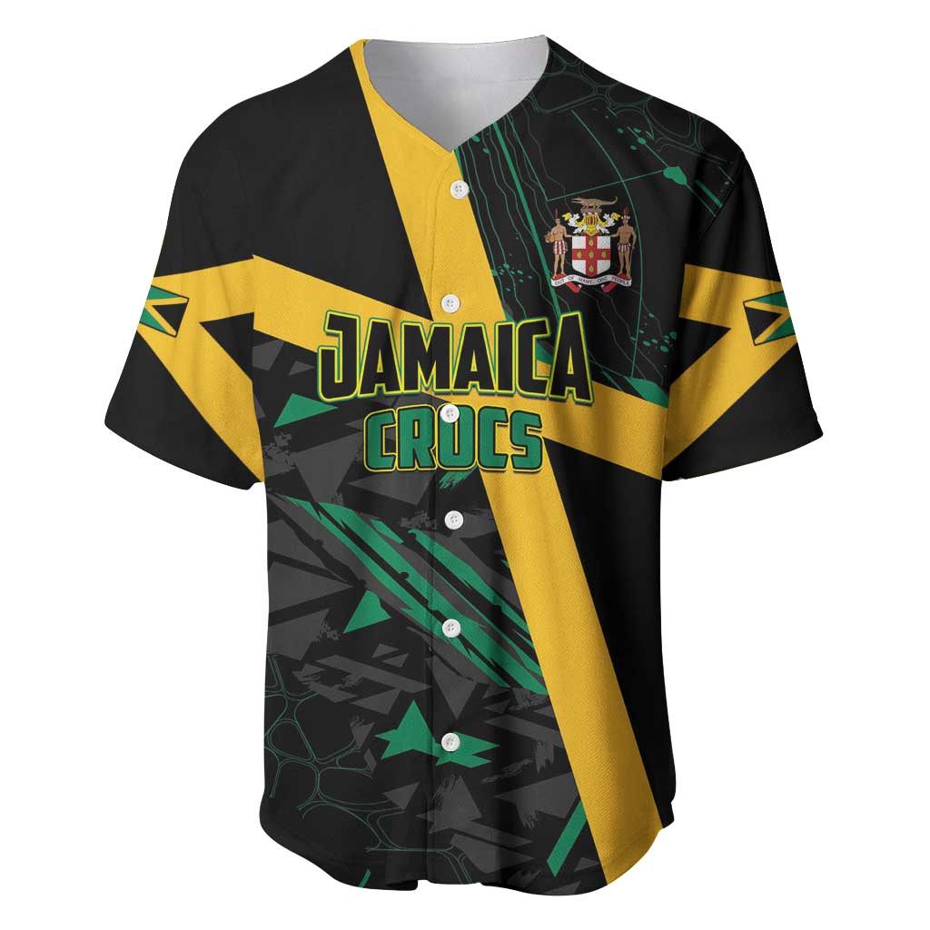Custom Rugby Jamaica Crocs Baseball Jersey Cool Runnings on Grass - Wonder Print Shop