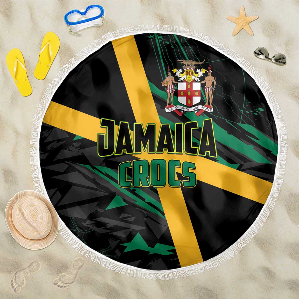 Rugby Jamaica Crocs Beach Blanket Cool Runnings on Grass - Wonder Print Shop