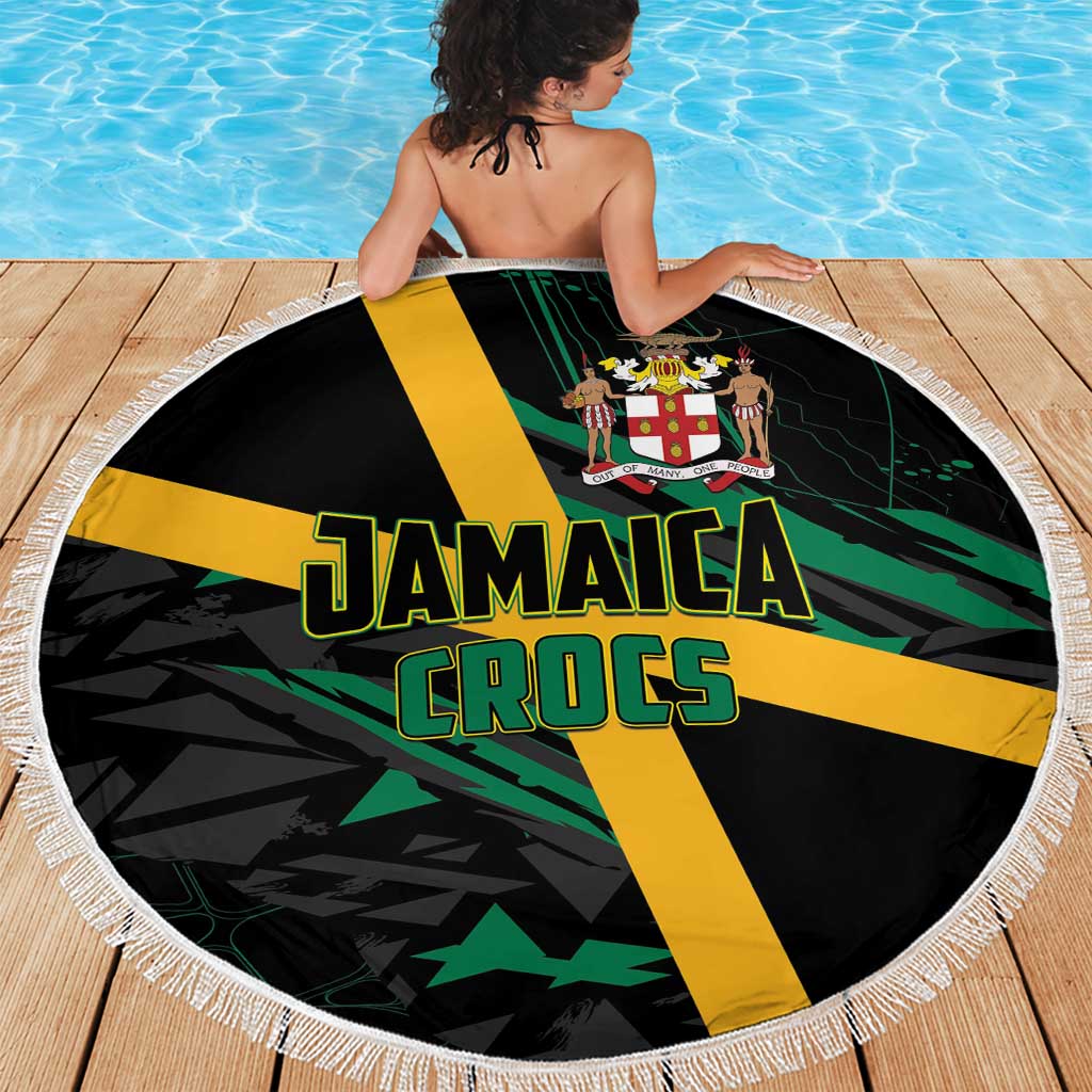 Rugby Jamaica Crocs Beach Blanket Cool Runnings on Grass - Wonder Print Shop