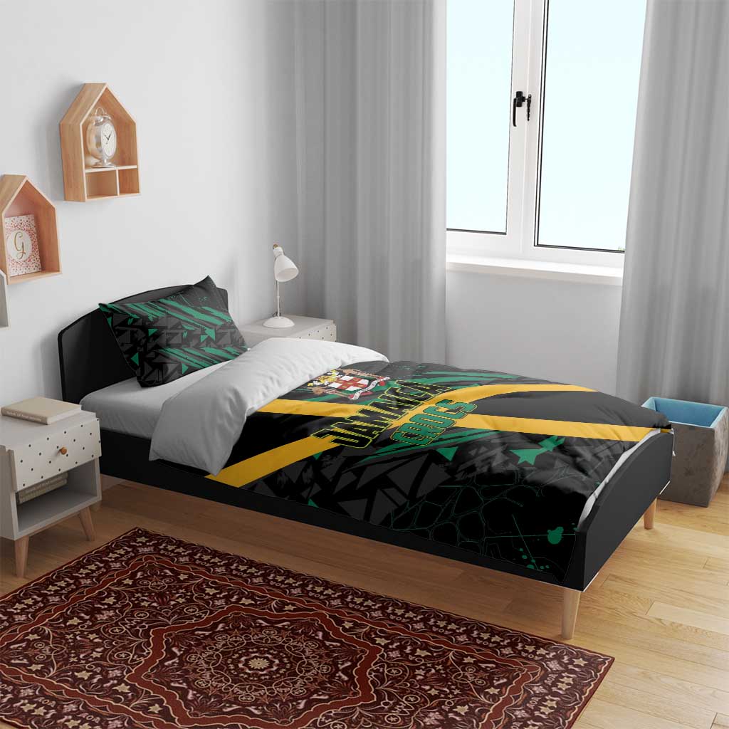 Rugby Jamaica Crocs Bedding Set Cool Runnings on Grass - Wonder Print Shop