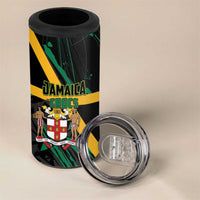 Custom Rugby Jamaica Crocs 4 in 1 Can Cooler Tumbler Cool Runnings on Grass - Wonder Print Shop