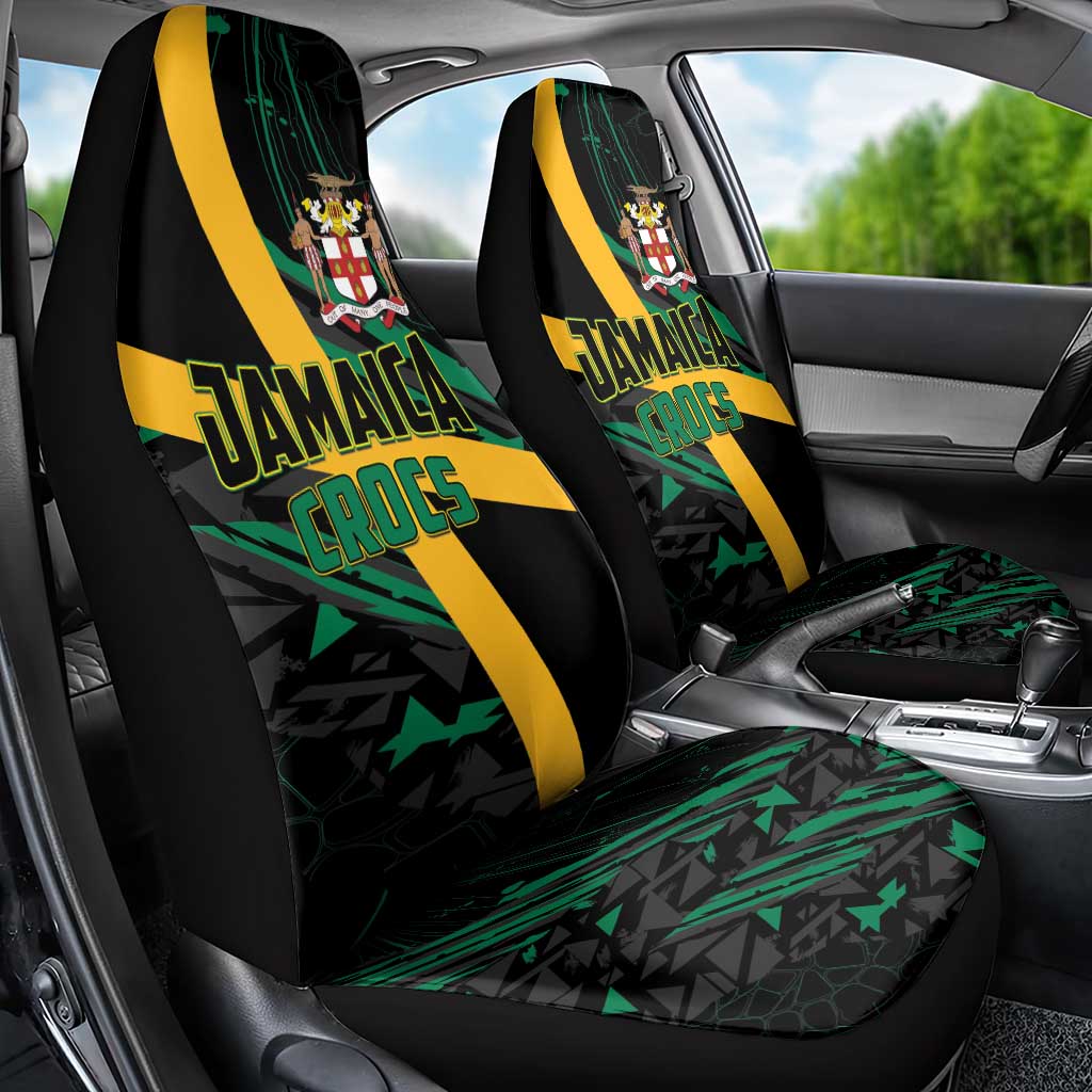 Rugby Jamaica Crocs Car Seat Cover Cool Runnings on Grass - Wonder Print Shop