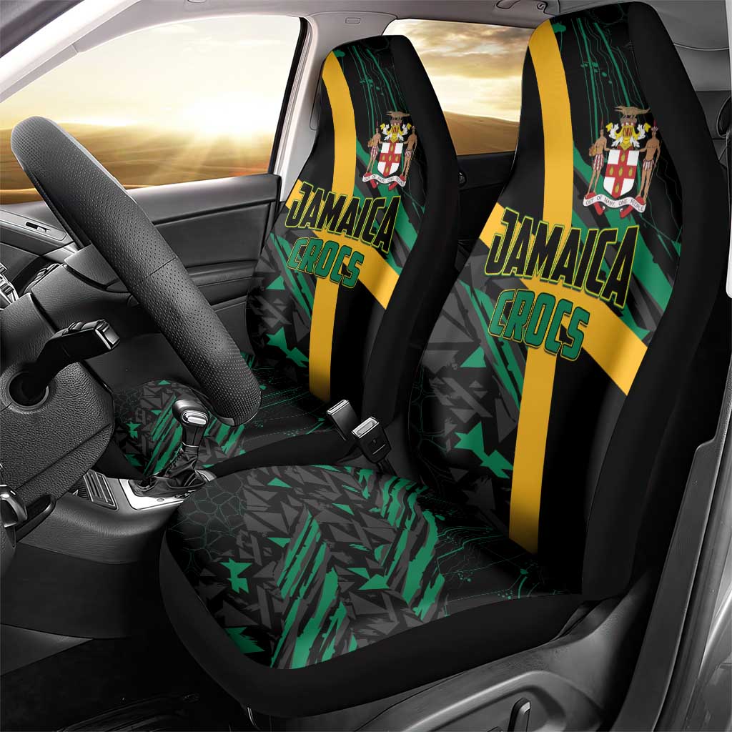 Rugby Jamaica Crocs Car Seat Cover Cool Runnings on Grass - Wonder Print Shop