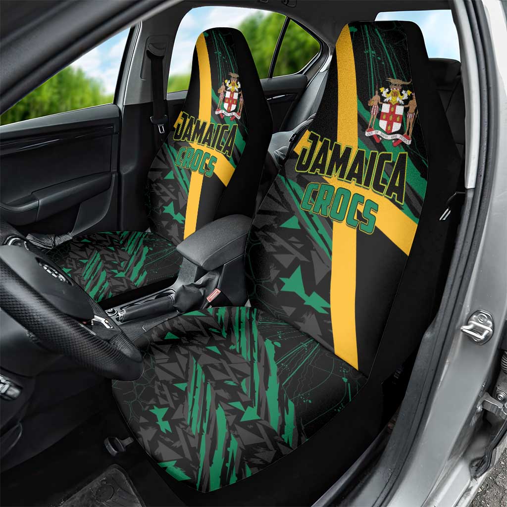 Rugby Jamaica Crocs Car Seat Cover Cool Runnings on Grass - Wonder Print Shop