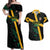 Custom Rugby Jamaica Crocs Couples Matching Off Shoulder Maxi Dress and Hawaiian Shirt Cool Runnings on Grass - Wonder Print Shop