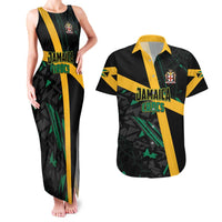 Custom Rugby Jamaica Crocs Couples Matching Tank Maxi Dress and Hawaiian Shirt Cool Runnings on Grass - Wonder Print Shop