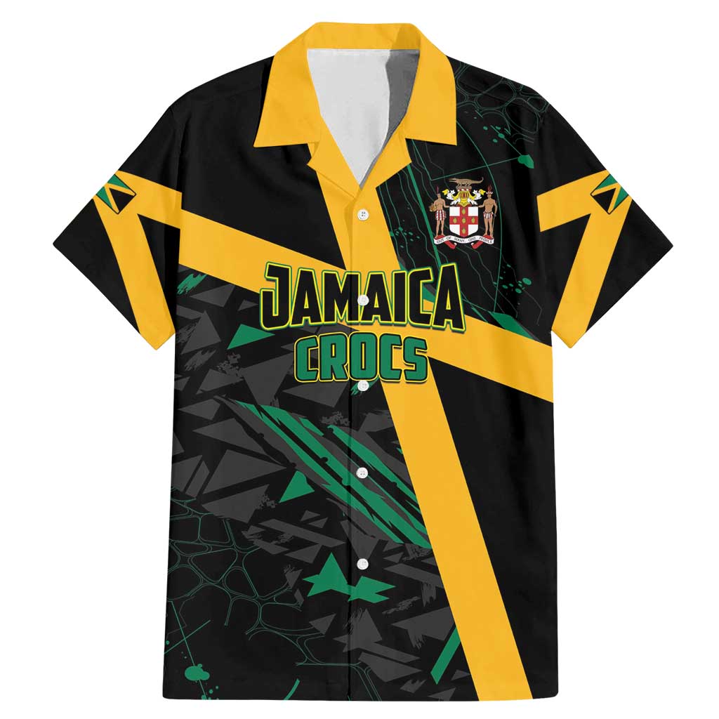 Custom Rugby Jamaica Crocs Family Matching Mermaid Dress and Hawaiian Shirt Cool Runnings on Grass - Wonder Print Shop