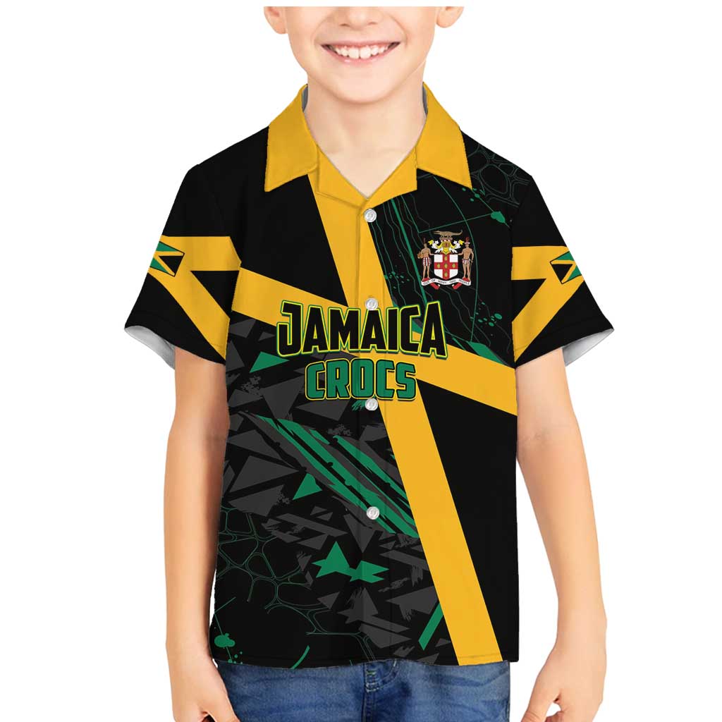 Custom Rugby Jamaica Crocs Family Matching Mermaid Dress and Hawaiian Shirt Cool Runnings on Grass - Wonder Print Shop