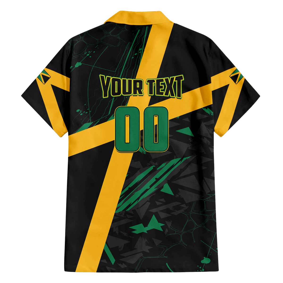 Custom Rugby Jamaica Crocs Family Matching Off The Shoulder Long Sleeve Dress and Hawaiian Shirt Cool Runnings on Grass - Wonder Print Shop