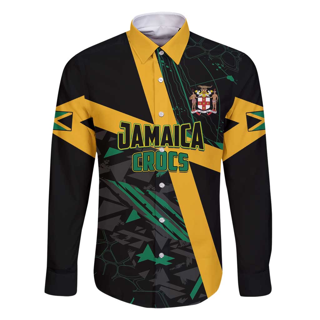 Custom Rugby Jamaica Crocs Family Matching Off Shoulder Short Dress and Hawaiian Shirt Cool Runnings on Grass - Wonder Print Shop