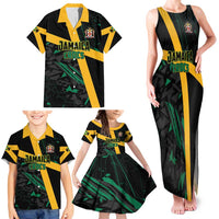 Custom Rugby Jamaica Crocs Family Matching Tank Maxi Dress and Hawaiian Shirt Cool Runnings on Grass - Wonder Print Shop