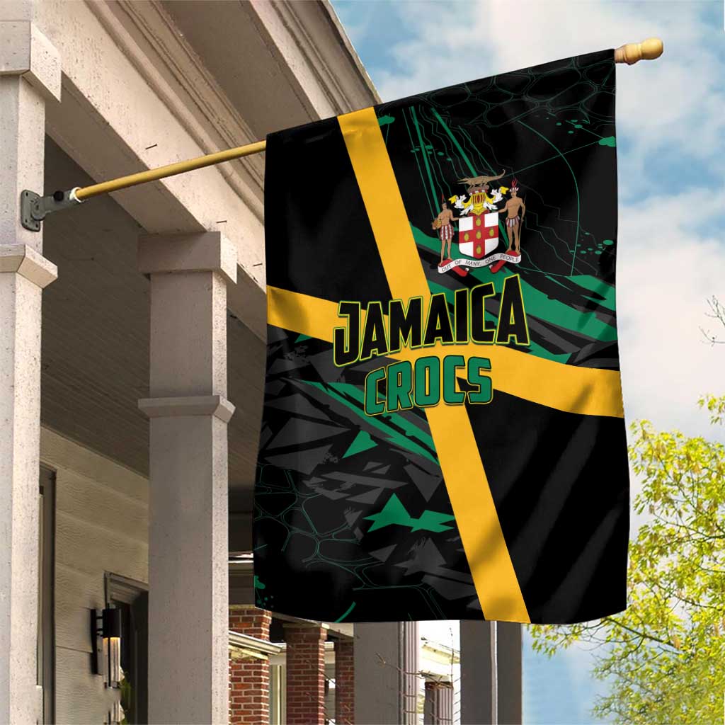 Rugby Jamaica Crocs Garden Flag Cool Runnings on Grass - Wonder Print Shop