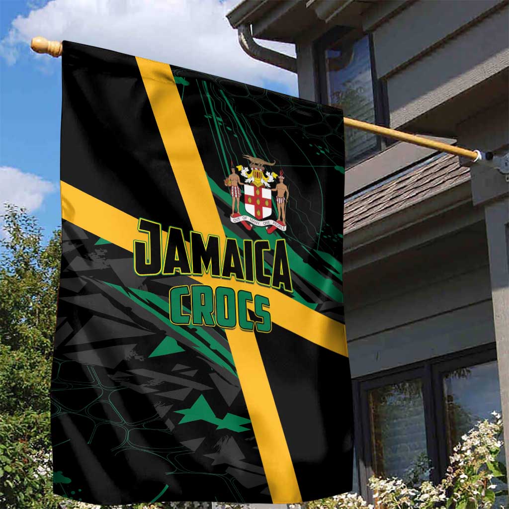 Rugby Jamaica Crocs Garden Flag Cool Runnings on Grass - Wonder Print Shop