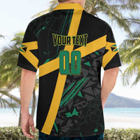 Custom Rugby Jamaica Crocs Hawaiian Shirt Cool Runnings on Grass - Wonder Print Shop