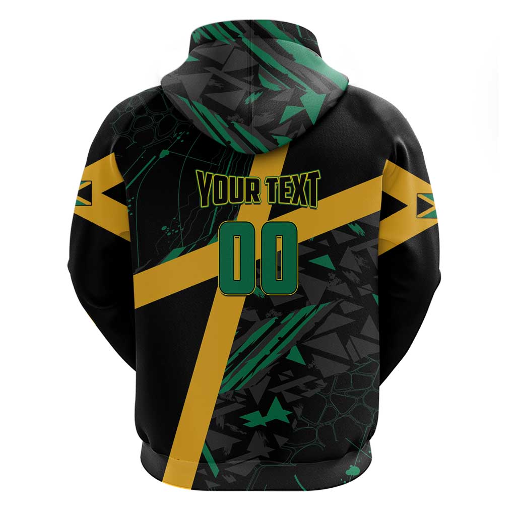 Custom Rugby Jamaica Crocs Hoodie Cool Runnings on Grass - Wonder Print Shop