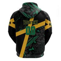 Custom Rugby Jamaica Crocs Hoodie Cool Runnings on Grass - Wonder Print Shop