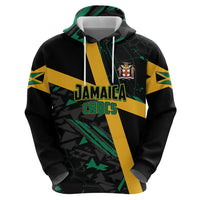 Custom Rugby Jamaica Crocs Hoodie Cool Runnings on Grass - Wonder Print Shop