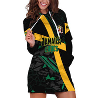 Custom Rugby Jamaica Crocs Hoodie Dress Cool Runnings on Grass - Wonder Print Shop