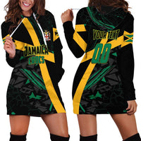 Custom Rugby Jamaica Crocs Hoodie Dress Cool Runnings on Grass - Wonder Print Shop