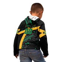 Custom Rugby Jamaica Crocs Kid Hoodie Cool Runnings on Grass - Wonder Print Shop