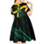 Custom Rugby Jamaica Crocs Kid Short Sleeve Dress Cool Runnings on Grass - Wonder Print Shop