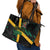 Rugby Jamaica Crocs Leather Tote Bag Cool Runnings on Grass - Wonder Print Shop