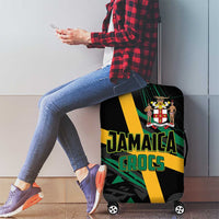 Rugby Jamaica Crocs Luggage Cover Cool Runnings on Grass - Wonder Print Shop