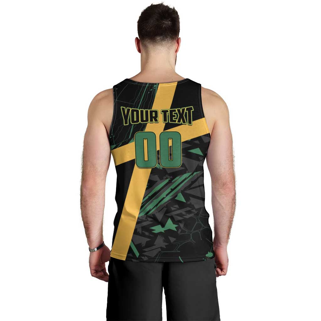 Custom Rugby Jamaica Crocs Men Tank Top Cool Runnings on Grass - Wonder Print Shop